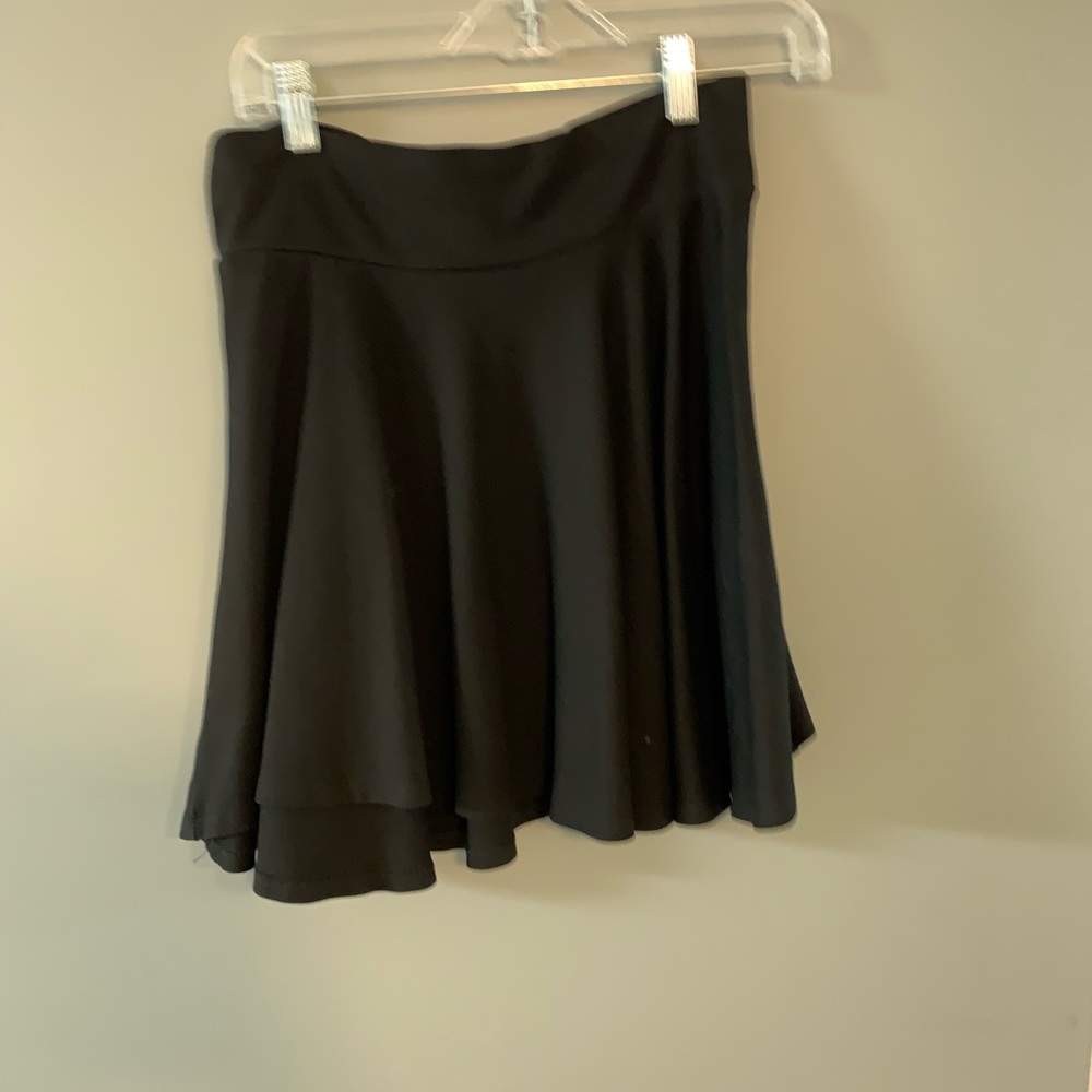 Black mini skirt